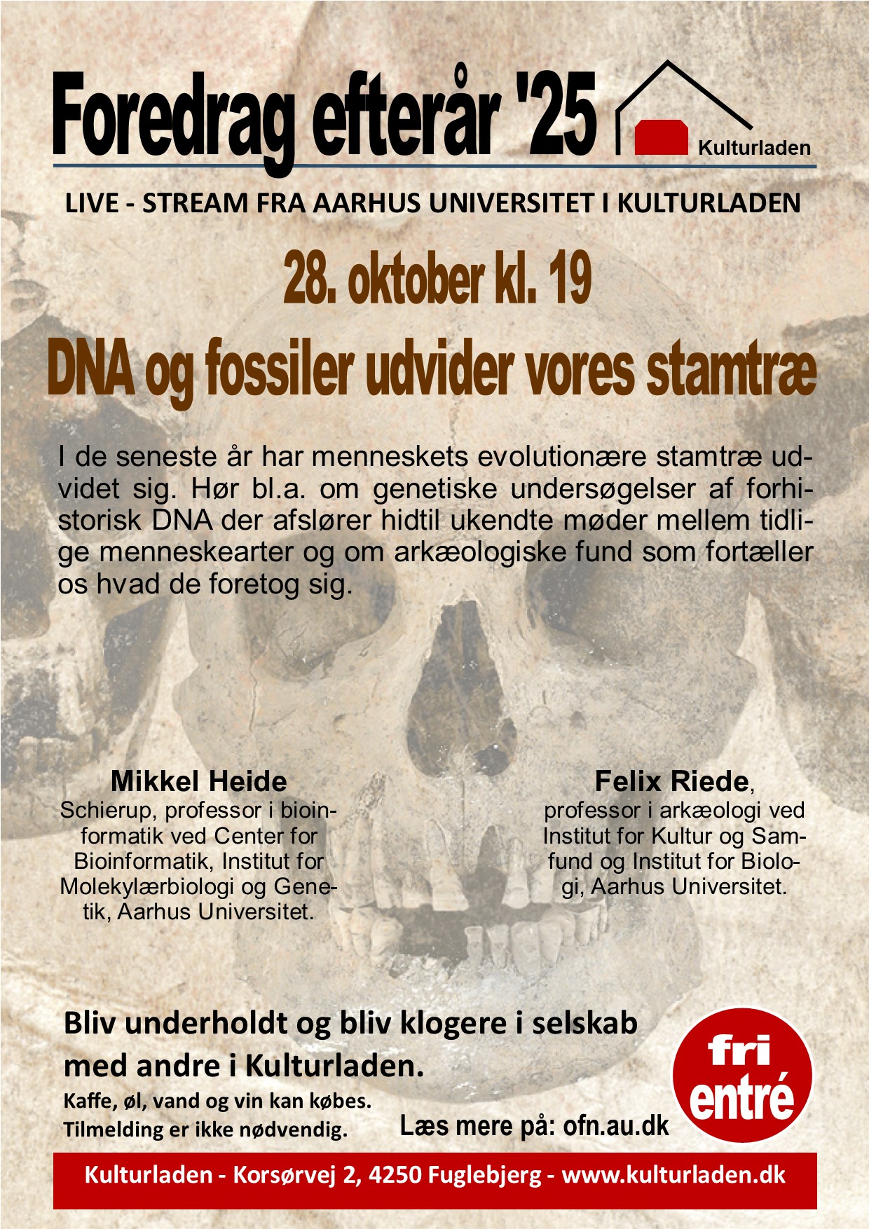 Foredragsrække DNA og fossiler