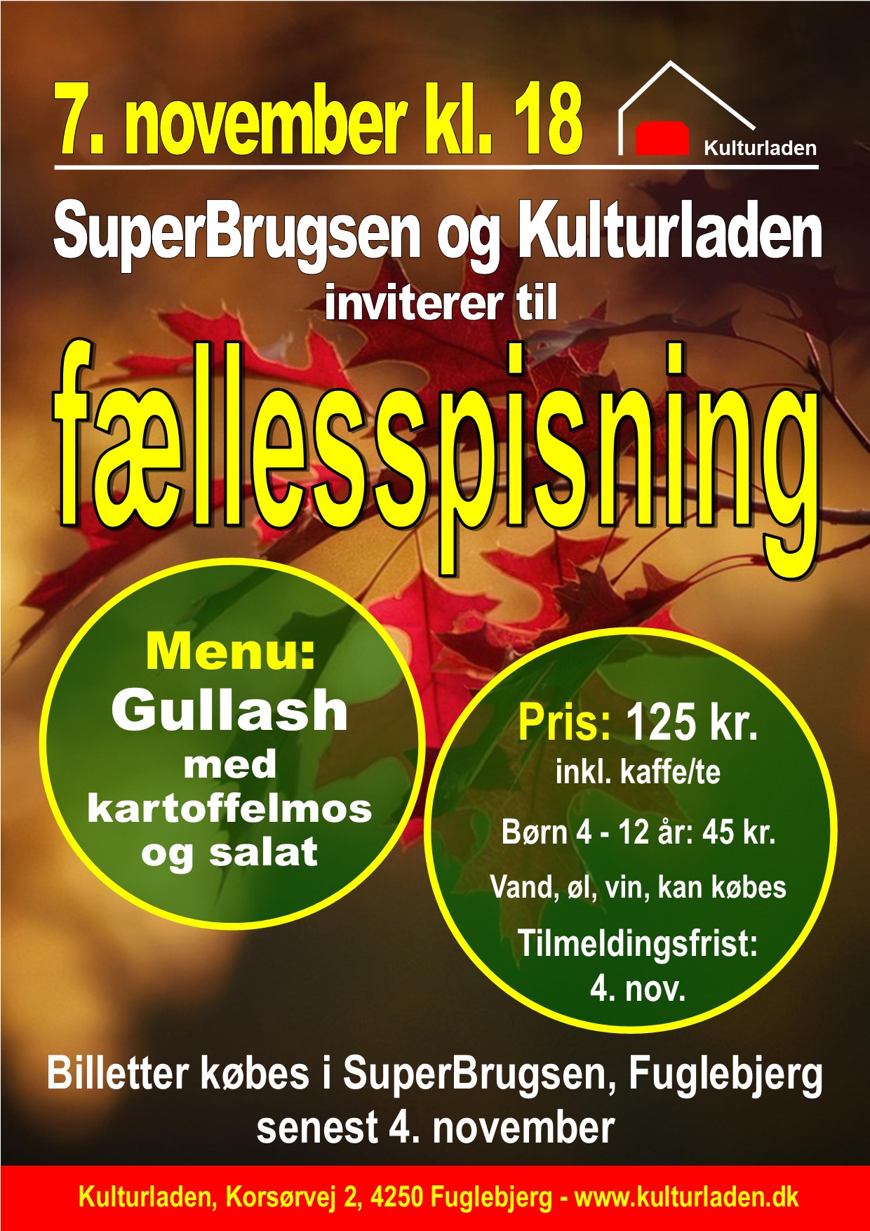 Fællesspisning 7. november