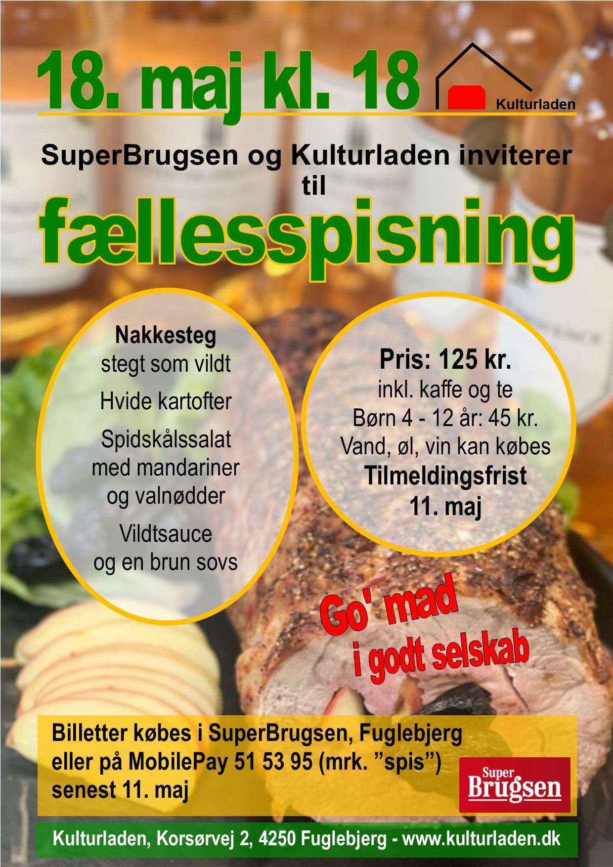 Fællesspisning maj plakat foto